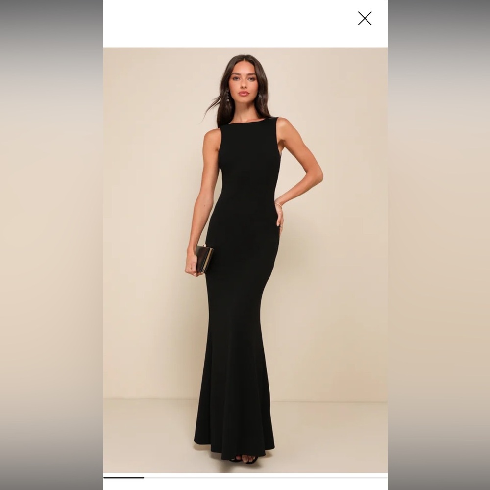 Lulu's Elegant Black Wedding Dress